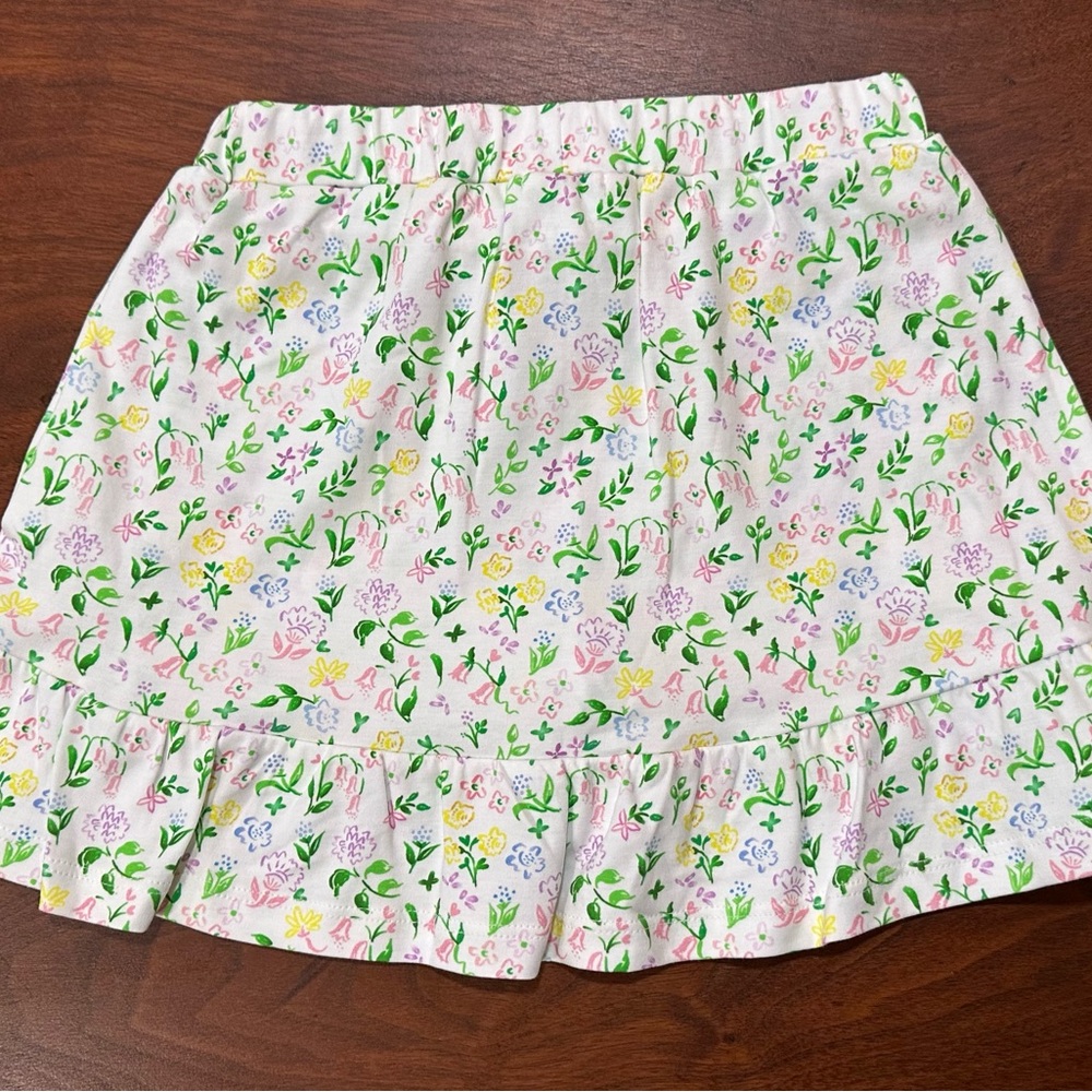 NWT The Proper Peony Boutique Girls Skort White Floral Design Size 7 - Picture 2 of 12